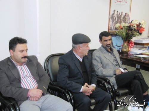 دیدار رئیس اتاق اصناف و صنعت معدن تجارت شهرستان با فرماندار