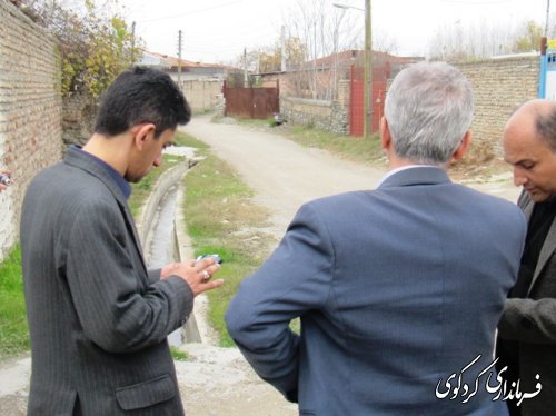 بازدید فرماندار از احداث کانال جمع آوری آبهای سطحی کردکوی