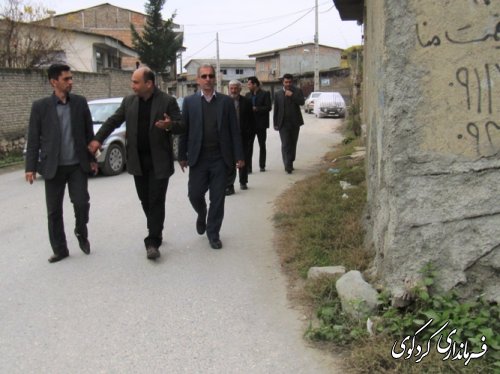 بازدید فرماندار از احداث کانال جمع آوری آبهای سطحی کردکوی