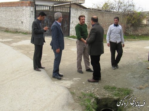 بازدید فرماندار از احداث کانال جمع آوری آبهای سطحی کردکوی