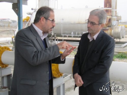 بازدید فرماندار از شرکت گاز کردکوی و خط انتقال لوله گاز کربچه-کردکوی