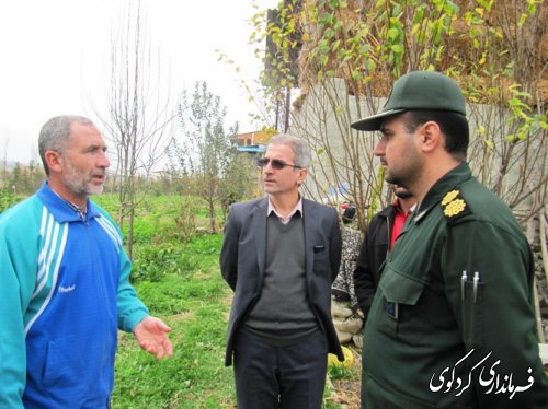 بازدید فرماندار از طرحهای بسیج سازندگی شهرستان