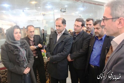 افتتاح نمایشگاه هنرهای تجسمی به مناسبت گرامیداشت دهه فجر با حضور فرماندار