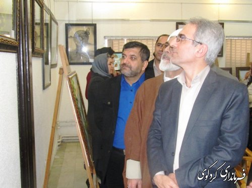 افتتاح نمایشگاه هنرهای تجسمی به مناسبت گرامیداشت دهه فجر با حضور فرماندار