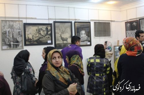 افتتاح نمایشگاه هنرهای تجسمی به مناسبت گرامیداشت دهه فجر با حضور فرماندار