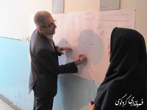 دیدار و بازدید فرماندار و مدیرکل آموزش و پرورش استان  از پژوهش سرای دانش آموزی کردکوی
