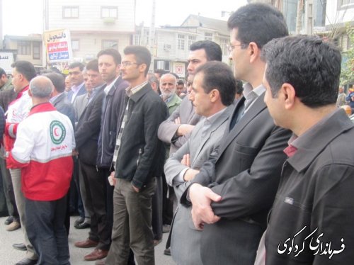 شرکت گسترده مردم شهرستان کردکوی در مراسم تشیع پیکر پاک شهدای گمنام