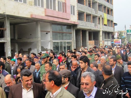 شرکت گسترده مردم شهرستان کردکوی در مراسم تشیع پیکر پاک شهدای گمنام