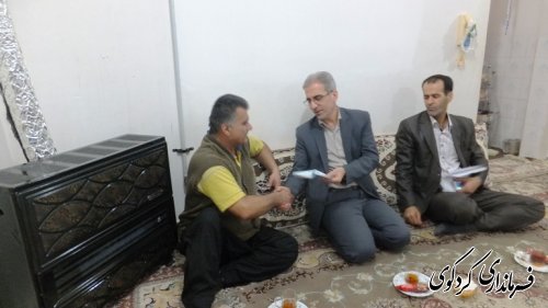 دیدار فرماندار از چند مددجو تحت پوشش بهزیستی