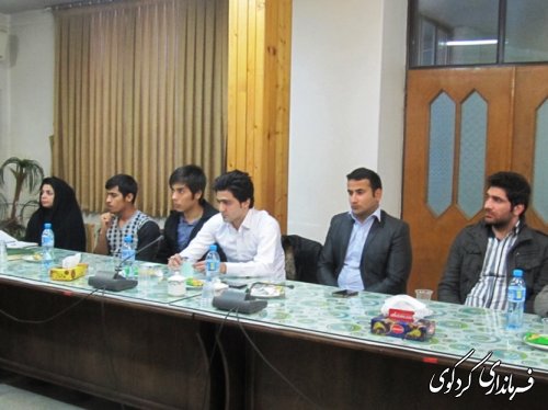 نشست صمیمی فرماندار با جوانان شهرستان کردکوی