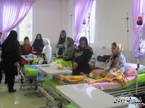 فرماندار کردکوی از بخش تالاسمی و بیماران دیابتی بیمارستان شهر کردکوی بازدید کرد