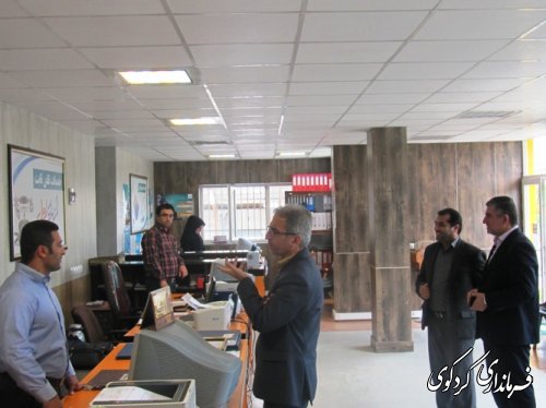 بازدید سرزده فرماندار از ادارات سطح شهر کردکوی