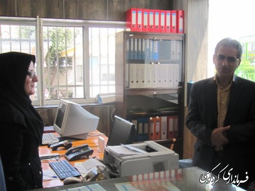 بازدید سرزده فرماندار از ادارات سطح شهر کردکوی