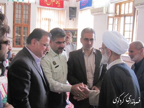 دیدار طهماسبی معاون سیاسی امنیتی استانداری گلستان با امام جمعه کردکوی و چند تن از خانواده های شاهد