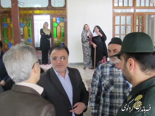 دیدار طهماسبی معاون سیاسی امنیتی استانداری گلستان با امام جمعه کردکوی و چند تن از خانواده های شاهد