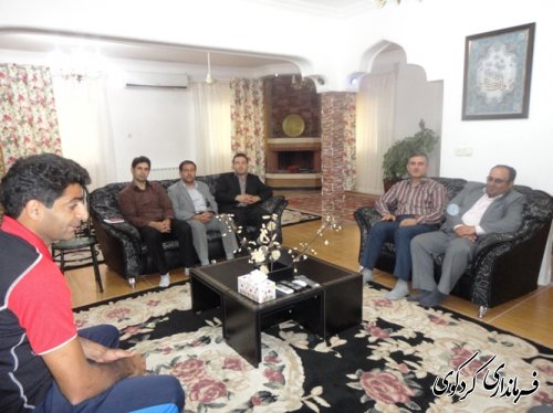 دیدار فرماندار با ملی پوش شهر کردکوی