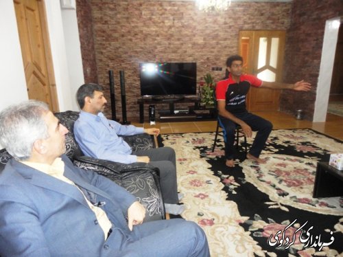 دیدار فرماندار با ملی پوش شهر کردکوی