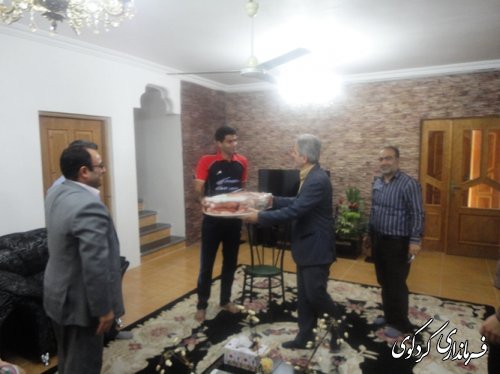 دیدار فرماندار با ملی پوش شهر کردکوی