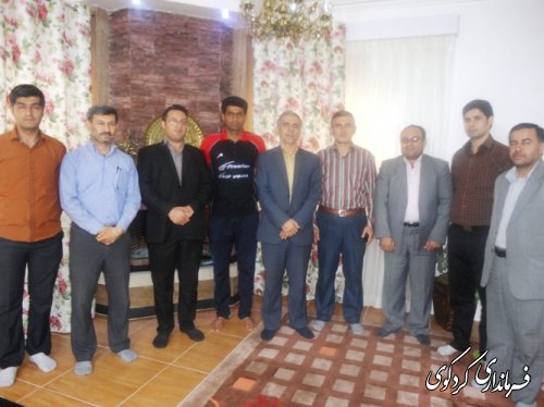 دیدار فرماندار با ملی پوش شهر کردکوی