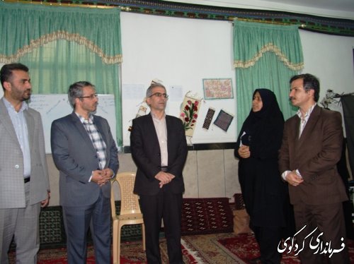  با زدیدمشترک فرماندار کردکوی و مدیرکل  آموزش فنی و حرفه ای از کارگاه آموزش صنایع دستی   