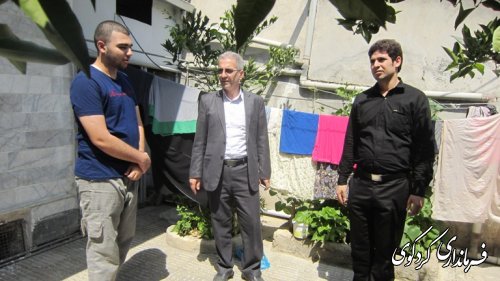 دیدار فرماندار با چند خانواده کم بضاعت شهر کردکوی