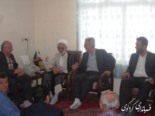دیدار فرماندار بخشدار ،دهیاران و اعضای شورای اسلامی بخش مرکزی با امام جمعه