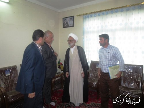 دیدار فرماندار بخشدار ،دهیاران و اعضای شورای اسلامی بخش مرکزی با امام جمعه