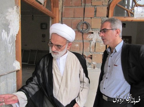 بازدید فرماندار از پروژه در حال ساخت حوزه ی علمیه شهرستان