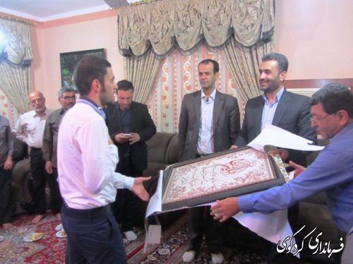 دیدار بخشدار از جوانان برتر روستایی