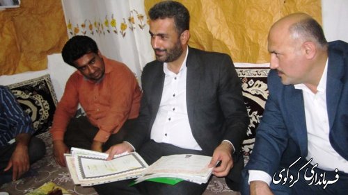 دیدار بخشدار از جوانان برتر روستایی