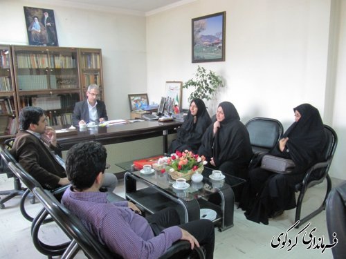 دیدار رییس و کارکنان اداره تعاون و کار و رفاه اجتماعی با فرماندارکردکوی
