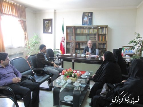 دیدار رییس و کارکنان اداره تعاون و کار و رفاه اجتماعی با فرماندارکردکوی