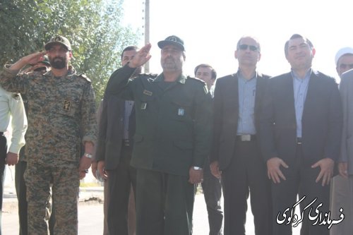 رژه نیروهای مسلح غرب گلستان  با حضور فرماندارکردکوی در بندرترکمن(گزارش تصویری)