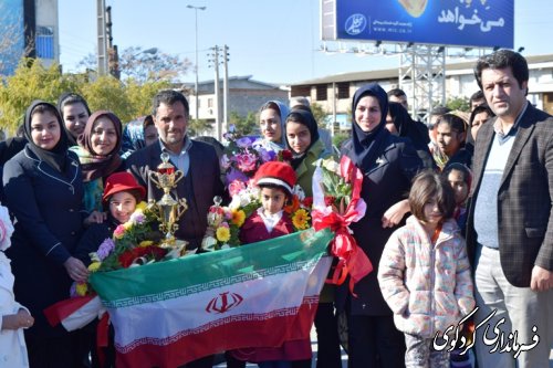استقبال مسئولان وشهروندان کردکویی از  قهرمانان مسابقات جهانی ریاضی