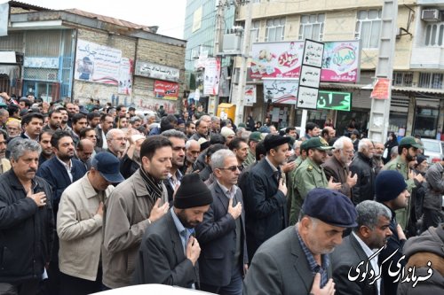 مراسم باشکوه تشییع پیکر شهید مدافع حرم اسماعیل زاهدپور در کردکوی