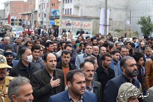 مراسم باشکوه تشییع پیکر شهید مدافع حرم اسماعیل زاهدپور در کردکوی