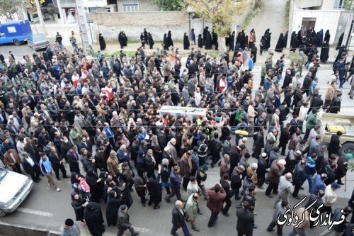 مراسم باشکوه تشییع پیکر شهید مدافع حرم اسماعیل زاهدپور در کردکوی