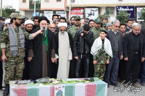 مراسم باشکوه تشییع پیکر شهید مدافع حرم اسماعیل زاهدپور در کردکوی