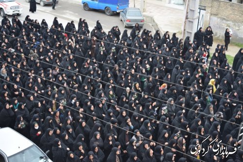 مراسم باشکوه تشییع پیکر شهید مدافع حرم اسماعیل زاهدپور در کردکوی