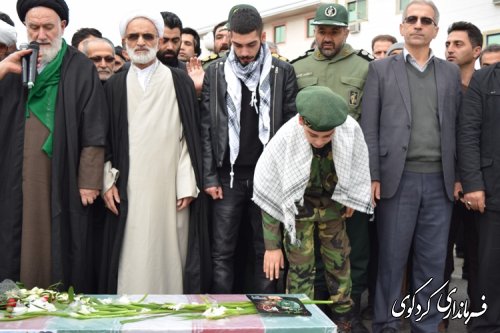 مراسم باشکوه تشییع پیکر شهید مدافع حرم اسماعیل زاهدپور در کردکوی