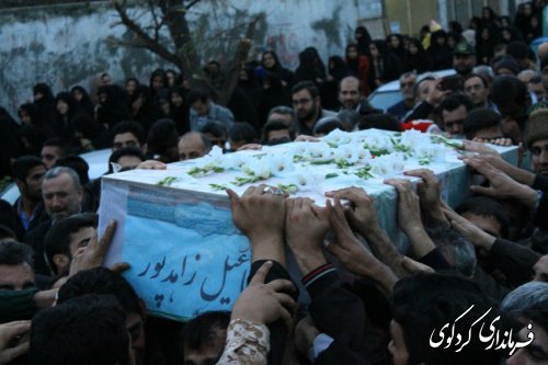 مراسم باشکوه تشییع پیکر شهید مدافع حرم اسماعیل زاهدپور در کردکوی