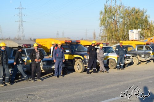 مانور منطقه ای تعمیرات پیشگیرانه برق در غرب استان با حضور فرماندار