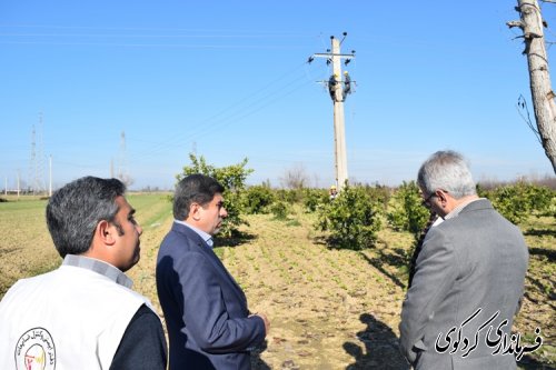 مانور منطقه ای تعمیرات پیشگیرانه برق در غرب استان با حضور فرماندار