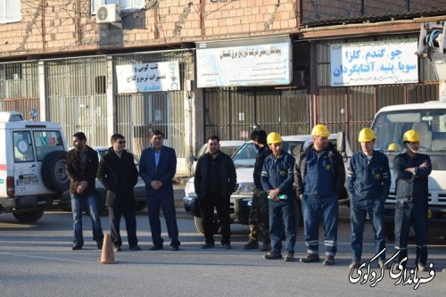 مانور منطقه ای تعمیرات پیشگیرانه برق در غرب استان با حضور فرماندار