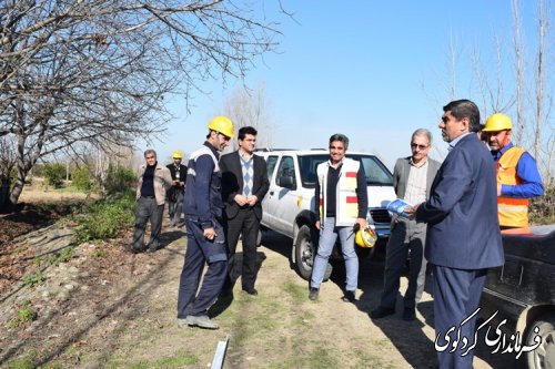 مانور منطقه ای تعمیرات پیشگیرانه برق در غرب استان با حضور فرماندار