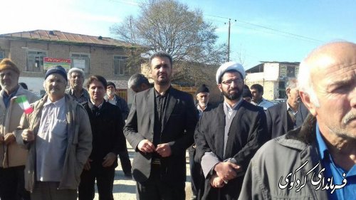 گزارش تصویری از حضور بخشدار مرکزی در مراسم راهپیمایی روستا ها
