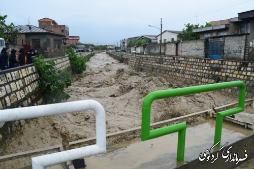 بازدید فرماندر از آبگرفتگی جاده ها و معابر ( گزارش تصویری )