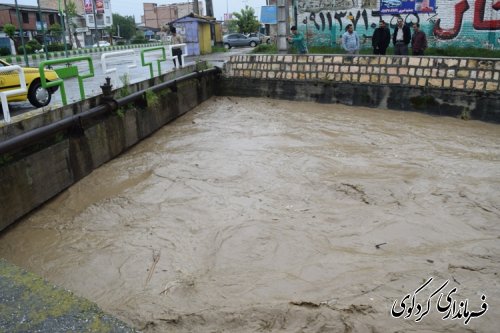 بازدید فرماندر از آبگرفتگی جاده ها و معابر ( گزارش تصویری )