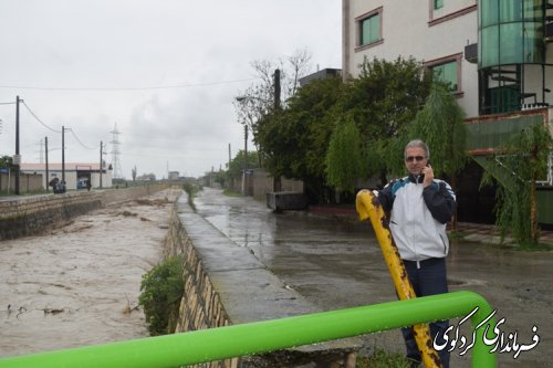 بازدید فرماندر از آبگرفتگی جاده ها و معابر ( گزارش تصویری )