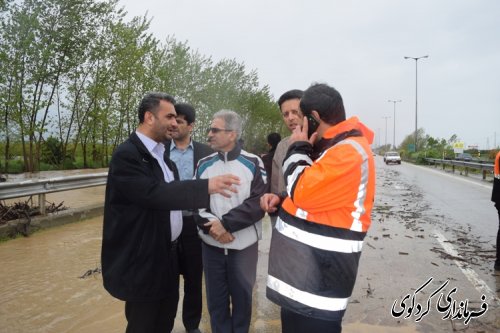 بازدید فرماندر از آبگرفتگی جاده ها و معابر ( گزارش تصویری )